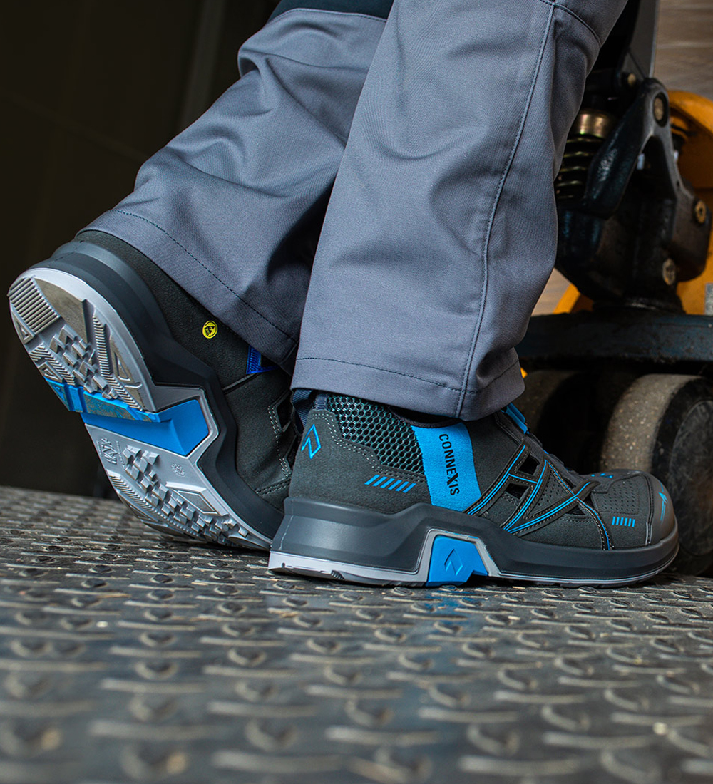 HAIX CONNEXIS Safety Air S1 low/grey-blue, Sporty, lightweight